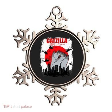 Catzilla Funny Cat Graphic Vintage For Cat Lover Ornament