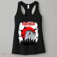 Catzilla Funny Cat Graphic Vintage For Cat Lover Women's Tank Top thumb 3