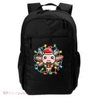 Cute Festive Christmas Santa Axolotl Backpack thumb 0