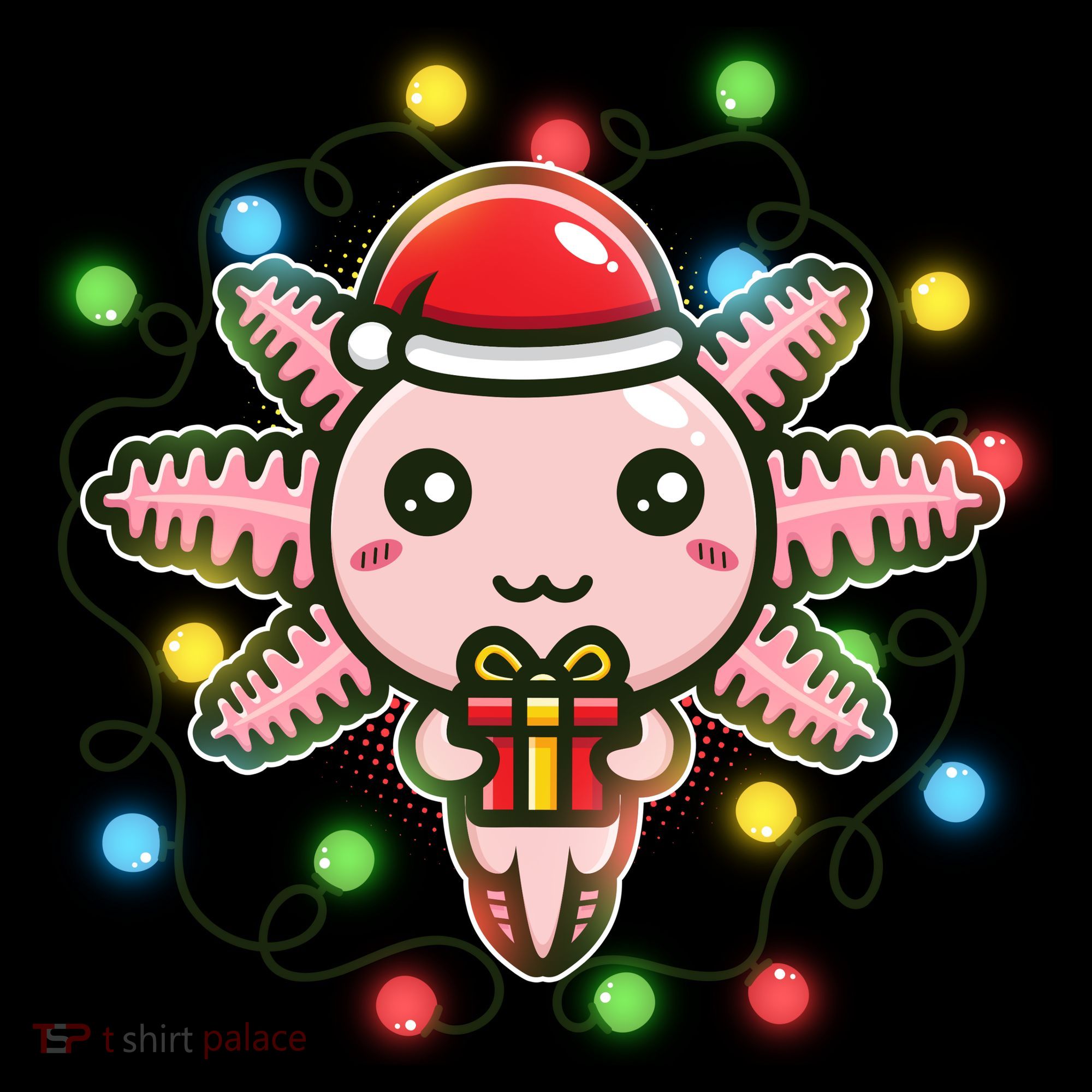 Cute Festive Christmas Santa Axolotl Coffee Mug