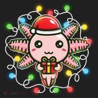 Cute Festive Christmas Santa Axolotl Tumbler thumb 3