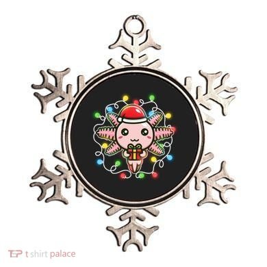 Cute Festive Christmas Santa Axolotl Ornament