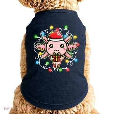 Cute Festive Christmas Santa Axolotl Doggie Tank