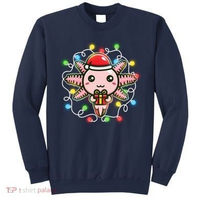 Cute Festive Christmas Santa Axolotl Sweatshirt