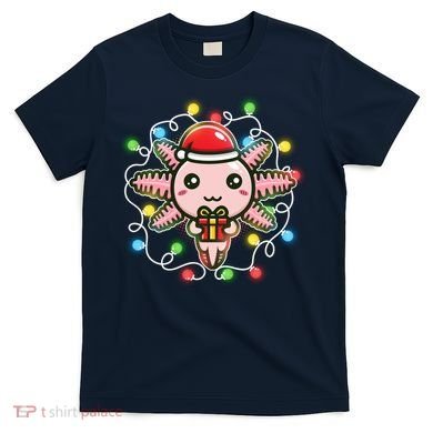 Cute Festive Christmas Santa Axolotl T-Shirt