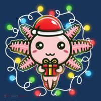 Cute Festive Christmas Santa Axolotl Beanie thumb 2