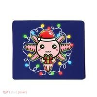 Cute Festive Christmas Santa Axolotl Mousepad thumb 0