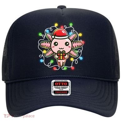 Cute Festive Christmas Santa Axolotl Hat