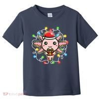 Cute Festive Christmas Santa Axolotl Toddler T-Shirt thumb 0