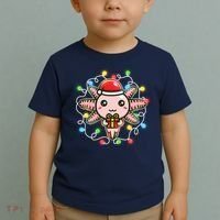 Cute Festive Christmas Santa Axolotl Toddler T-Shirt thumb 2