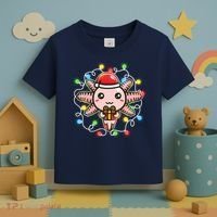 Cute Festive Christmas Santa Axolotl Toddler T-Shirt thumb 3