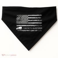 Concrete Finisher Concrete Whisperer American Flag Patriotic USA-Made Doggie Bandana thumb 0