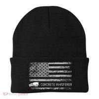 Concrete Finisher Concrete Whisperer American Flag Patriotic Beanie thumb 0