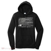Concrete Finisher Concrete Whisperer American Flag Patriotic Women's Hoodie thumb 0