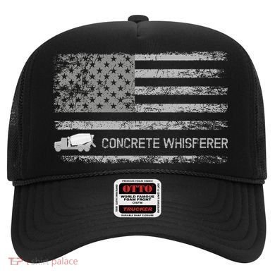 Concrete Finisher Concrete Whisperer American Flag Patriotic Hat