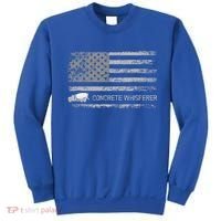 Concrete Finisher Concrete Whisperer American Flag Patriotic Sweatshirt thumb 0