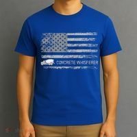 Concrete Finisher Concrete Whisperer American Flag Patriotic T-Shirt thumb 3