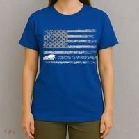 Concrete Finisher Concrete Whisperer American Flag Patriotic T-Shirt thumb 4