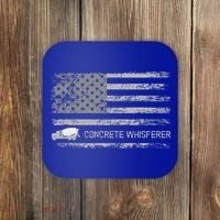 Concrete Finisher Concrete Whisperer American Flag Patriotic Coaster thumb 0