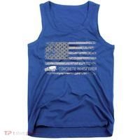 Concrete Finisher Concrete Whisperer American Flag Patriotic Tank Top thumb 0