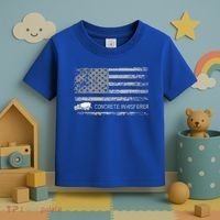 Concrete Finisher Concrete Whisperer American Flag Patriotic Toddler T-Shirt thumb 3