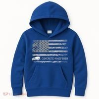 Concrete Finisher Concrete Whisperer American Flag Patriotic Kids Hoodie thumb 0