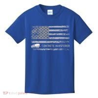 Concrete Finisher Concrete Whisperer American Flag Patriotic Kids T-Shirt thumb 0