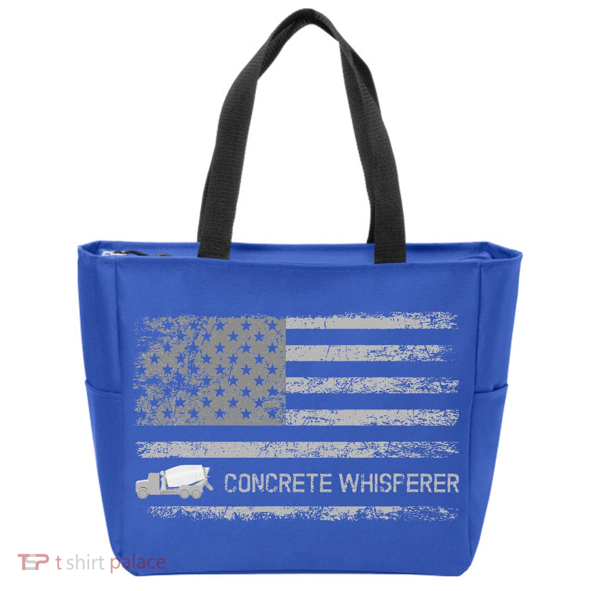 Concrete Finisher Concrete Whisperer American Flag Patriotic Tote Bag