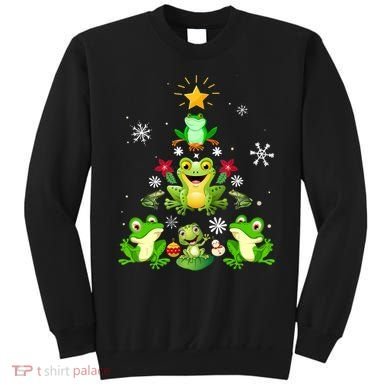 Cute frog Christmas Tree Lights Xmas Holidays Sweatshirt