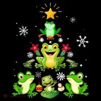 Cute frog Christmas Tree Lights Xmas Holidays Bucket Hat thumb 4