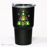 Cute frog Christmas Tree Lights Xmas Holidays Tumbler thumb 0