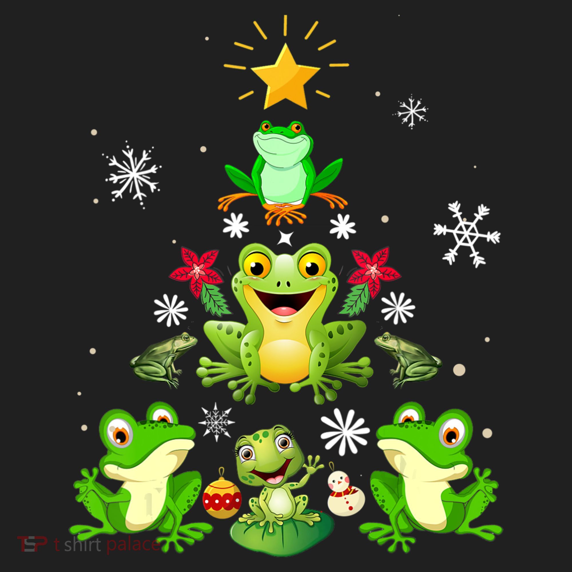 Cute frog Christmas Tree Lights Xmas Holidays Hat
