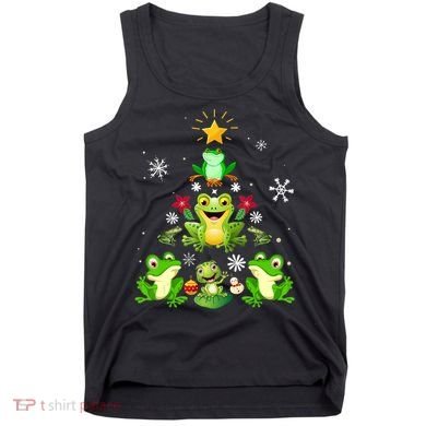 Cute frog Christmas Tree Lights Xmas Holidays Tank Top
