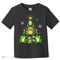 Cute frog Christmas Tree Lights Xmas Holidays Toddler T-Shirt thumb 0