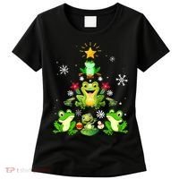 Cute frog Christmas Tree Lights Xmas Holidays Women's T-Shirt thumb 0