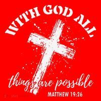 Christian Faith Cross Jesus With God All Things Are Possible Santa Hat thumb 1