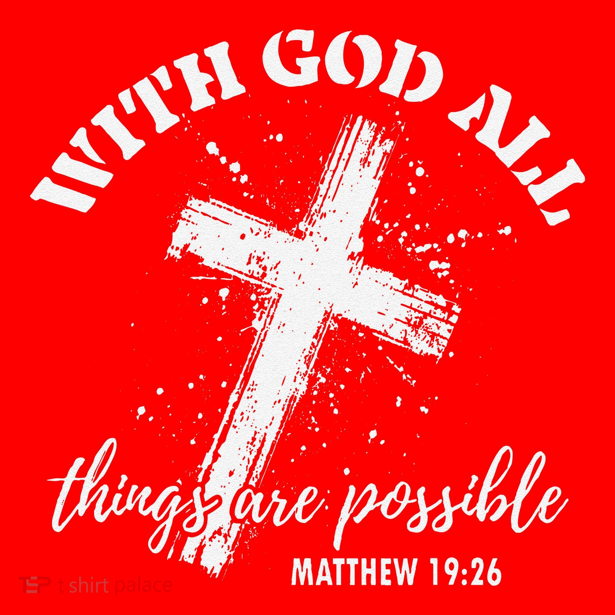 Christian Faith Cross Jesus With God All Things Are Possible Santa Hat