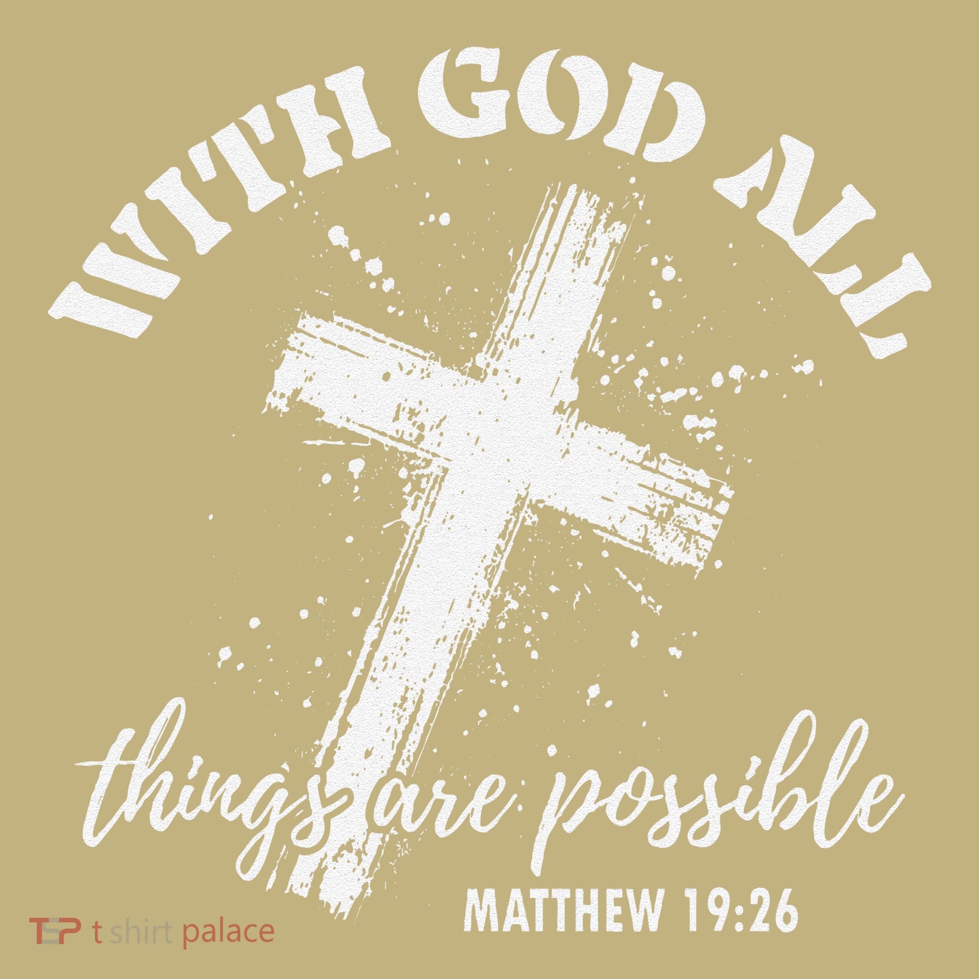 Christian Faith Cross Jesus With God All Things Are Possible Polo