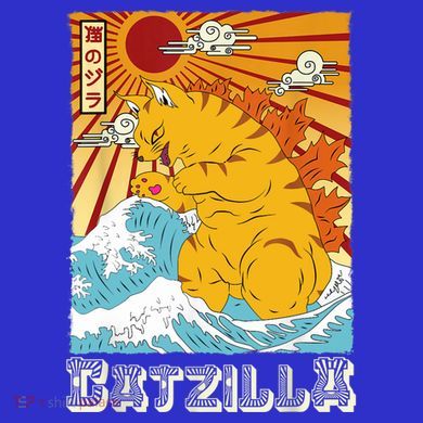 Catzilla Funny Cat Design, Funny Cat Cloth, Cat Lovers Baby Bodysuit