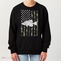 Crappie Fishing Camo Flag (On Back) Women's Sweatshirt thumb 0