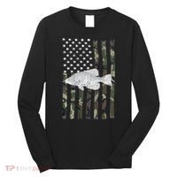 Crappie Fishing Camo Flag (On Back) Long Sleeve Shirt thumb 0