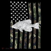 Crappie Fishing Camo Flag (On Back) Long Sleeve Shirt thumb 2