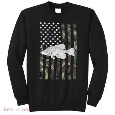 Crappie Fishing Camo Flag (On Back) Sweatshirt