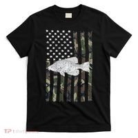 Crappie Fishing Camo Flag (On Back) T-Shirt thumb 0