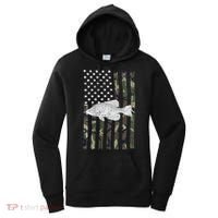 Crappie Fishing Camo Flag (On Back) Women's Hoodie thumb 0