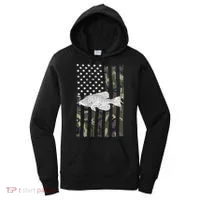 Crappie Fishing Camo Flag (On Back) Women's Hoodie thumb 0