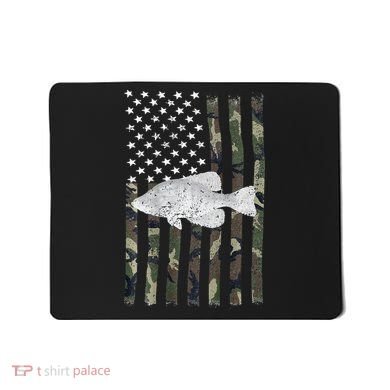 Crappie Fishing Camo Flag (On Back) Mousepad