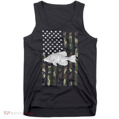 Crappie Fishing Camo Flag (On Back) Tank Top