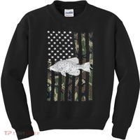 Crappie Fishing Camo Flag (On Back) Kids Sweatshirt thumb 0