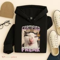Certified Freak Cat Meme Funny Pet Humor Hoodie thumb 4